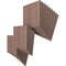 Ekena Millwork 11 3/4W x 11 3/4H x 3/8T Wood Hobby Boards, Walnut, 25PK HBW12X12X375DWA - alternate 2